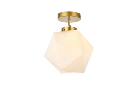 Semi-Flush Mts. Glass Down by Elegant Lighting ( 173 | LD2347BR Lawrence ) 