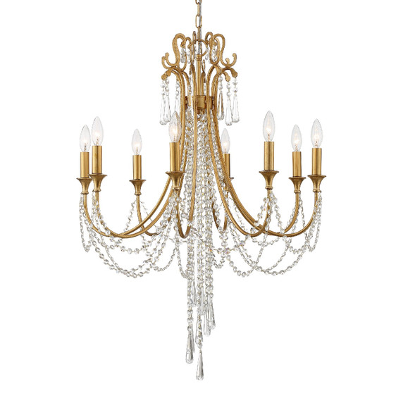 Mid. Chandeliers Candle by Crystorama ( 60 | ARC-1908-GA-CL-MWP Arcadia ) 