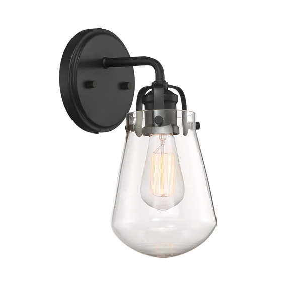 Sconces Single Glass by Designers Fountain ( 43 | D216M-1B-MB Elliott ) 