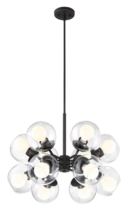 Mid. Chandeliers Glass Up by Designers Fountain ( 43 | 912812-SB Meridian ) 