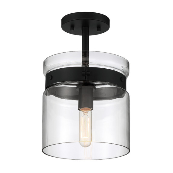Semi-Flush Mts. Glass Down by Designers Fountain ( 43 | D222M-SF-MB Midnight LA ) 