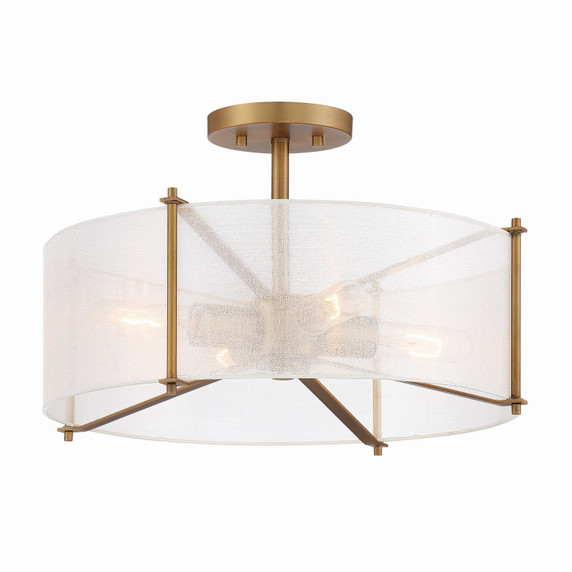 Semi-Flush Mts. Drum Shade by Designers Fountain ( 43 | D223M-SF-OSB Daybreak ) 