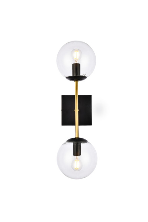 Bathroom Fixtures Two Lights by Elegant Lighting ( 173 | LD2357BKR Neri ) 