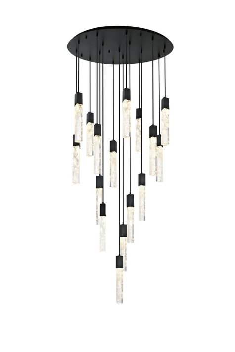 Mid. Chandeliers Multi-Port/Cascade by Elegant Lighting ( 173 | 2089G36BK Aurora ) 