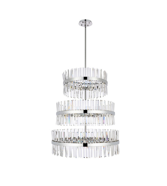 Large Chandeliers Glass Shade by Elegant Lighting ( 173 | 6200G36L3C Serephina ) 