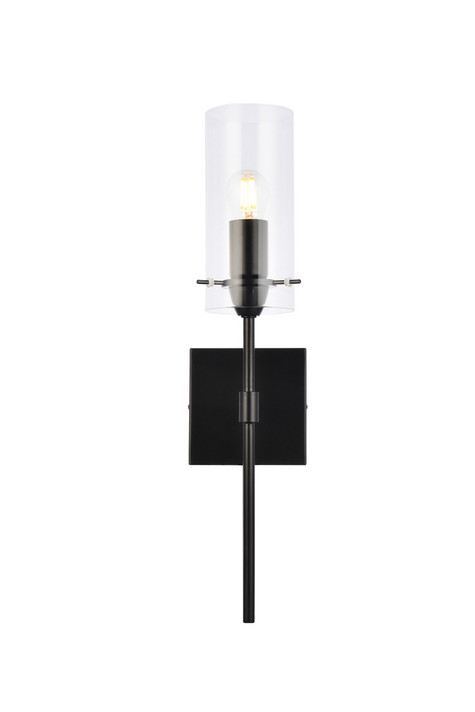 Sconces Single Candle by Elegant Lighting ( 173 | LD2361BK Elsreth ) 