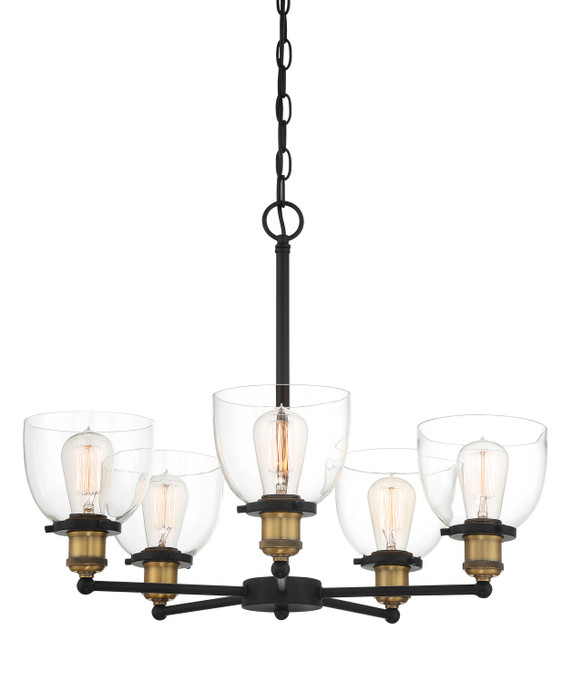 Mid. Chandeliers Glass Up by Designers Fountain ( 43 | 92685-VB Bryson ) 