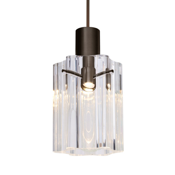 Mini Pendants Glass Down by Besa ( 74 | X-ICE4CL-BR Besa Ice 4 Pendant ) 