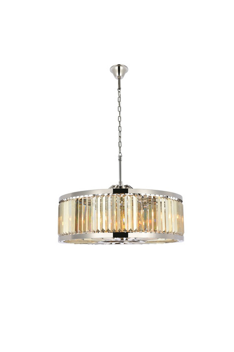 Large Chandeliers Drum Shade by Elegant Lighting ( 173 | 1233D35PN-GT/RC Chelsea ) 
