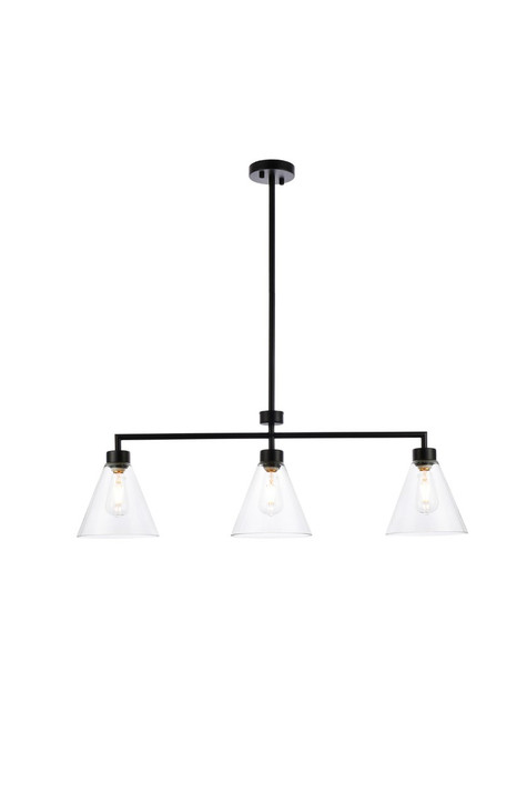 Linear/Island 3 Light Bar by Elegant Lighting ( 173 | LD2502BK Mera ) 