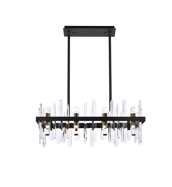 Linear/Island Geometric/Linear by Elegant Lighting ( 173 | 2200G30BK Serena ) 