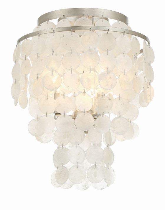 Flush Mounts Drum Shade by Crystorama ( 60 | BRI-3003-SA Brielle ) 