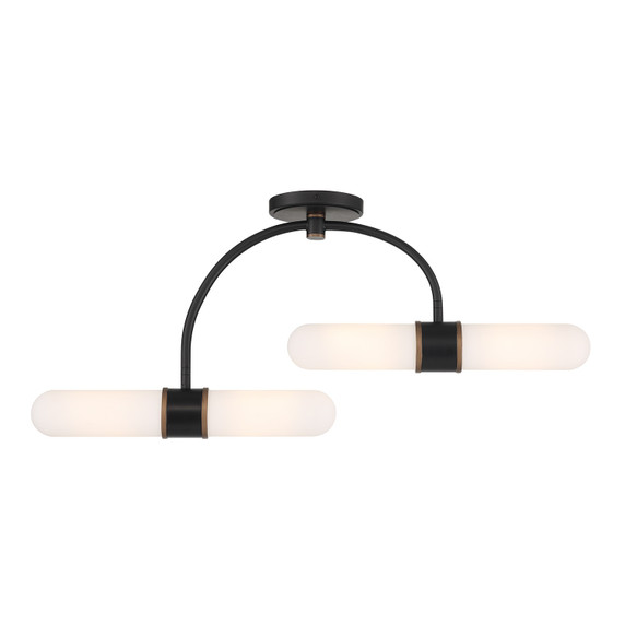 Semi-Flush Mts. Glass Down by Crystorama ( 60 | CAP-8514-MK-TG Capsule ) 