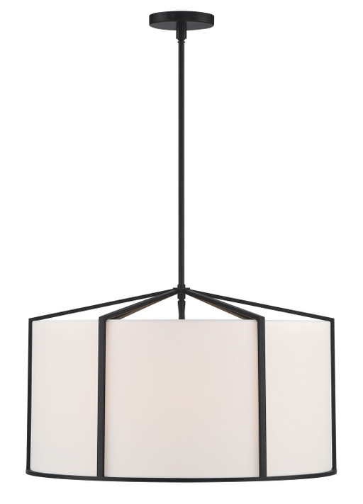 Mid. Chandeliers Drum Shade by Crystorama ( 60 | CAR-9206-BK Carlyn ) 