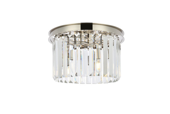 Flush Mounts Drum Shade by Elegant Lighting ( 173 | 1238F16PN/RC Sydney ) 