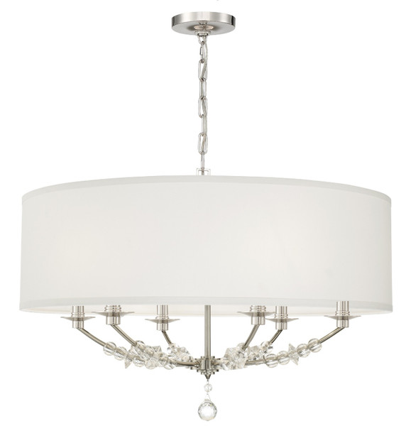 Mid. Chandeliers Drum Shade by Crystorama ( 60 | 8006-PN Mirage ) 