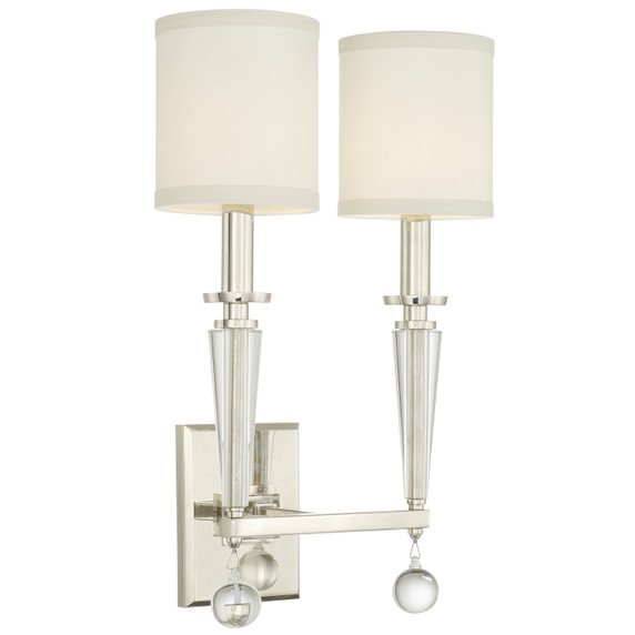 Sconces Double Candle by Crystorama ( 60 | 8102-PN Paxton ) 