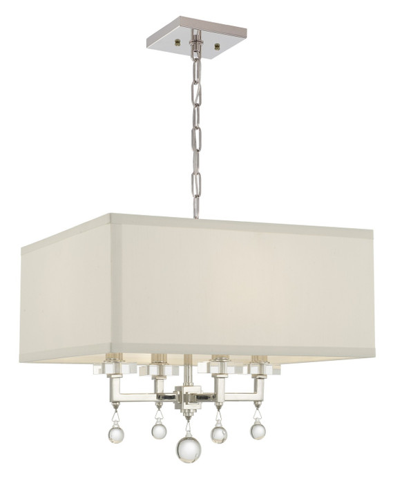 Mini Chandeliers Drum Shade by Crystorama ( 60 | 8105-PN Paxton ) 