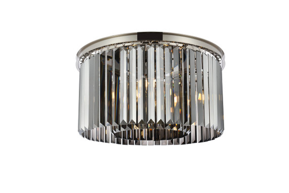 Flush Mounts Drum Shade by Elegant Lighting ( 173 | 1238F26PN-SS/RC Sydney ) 