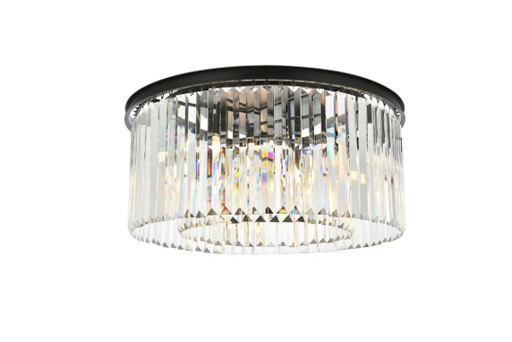 Flush Mounts Drum Shade by Elegant Lighting ( 173 | 1238F31MB/RC Sydney ) 