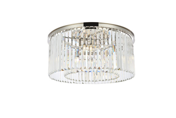 Flush Mounts Drum Shade by Elegant Lighting ( 173 | 1238F31PN/RC Sydney ) 
