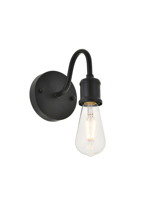 Sconces Single Candle by Elegant Lighting ( 173 | LD4028W5BK Serif ) 