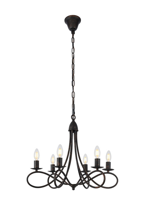 Mid. Chandeliers Candle by Elegant Lighting ( 173 | 1452D22DB Lyndon ) 