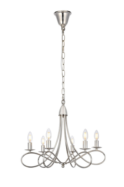 Mid. Chandeliers Candle by Elegant Lighting ( 173 | 1452D22PN Lyndon ) 