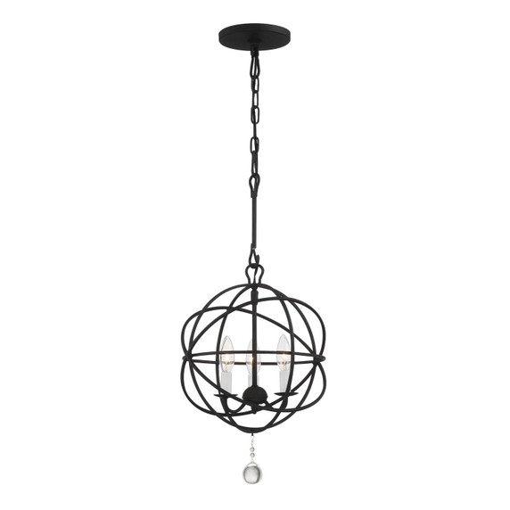 Mini Chandeliers Sphere by Crystorama ( 60 | 9225-BK Solaris ) 