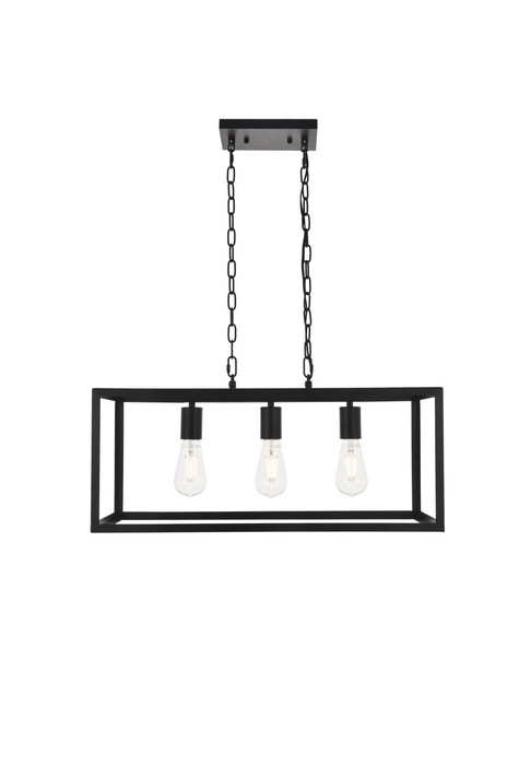 Linear/Island Open Frame by Elegant Lighting ( 173 | LD4063D25BK Resolute ) 