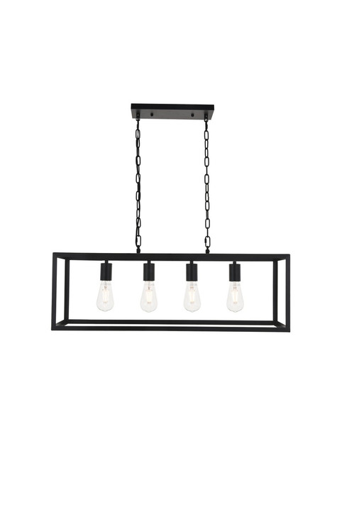 Linear/Island 4 Light + by Elegant Lighting ( 173 | LD4063D32BK Resolute ) 