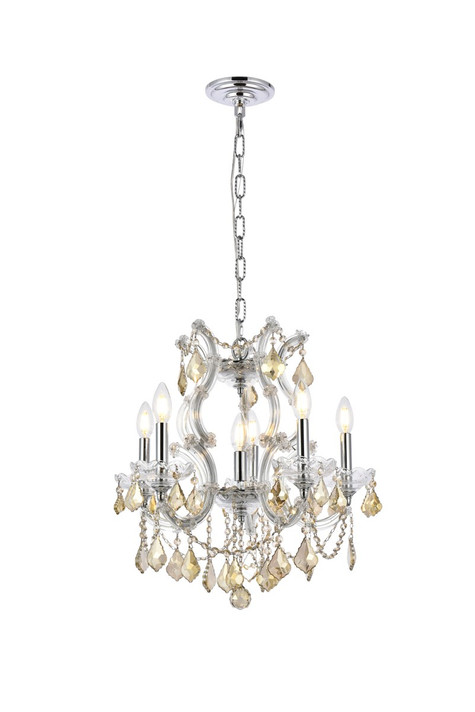 Mini Chandeliers Candle by Elegant Lighting ( 173 | 2800D20C-GT/RC Maria Theresa ) 