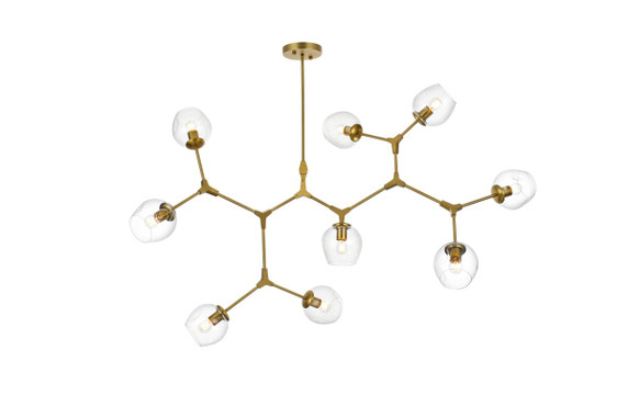 Linear/Island 4 Light + by Elegant Lighting ( 173 | 1712G60BR Cavoli ) 