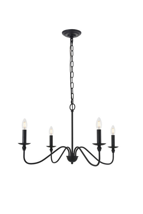 Mid. Chandeliers Candle by Elegant Lighting ( 173 | LD5006D30MB Rohan ) 