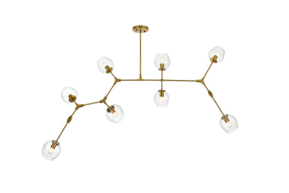 Linear/Island 4 Light + by Elegant Lighting ( 173 | 1712G74BR Cavoli ) 