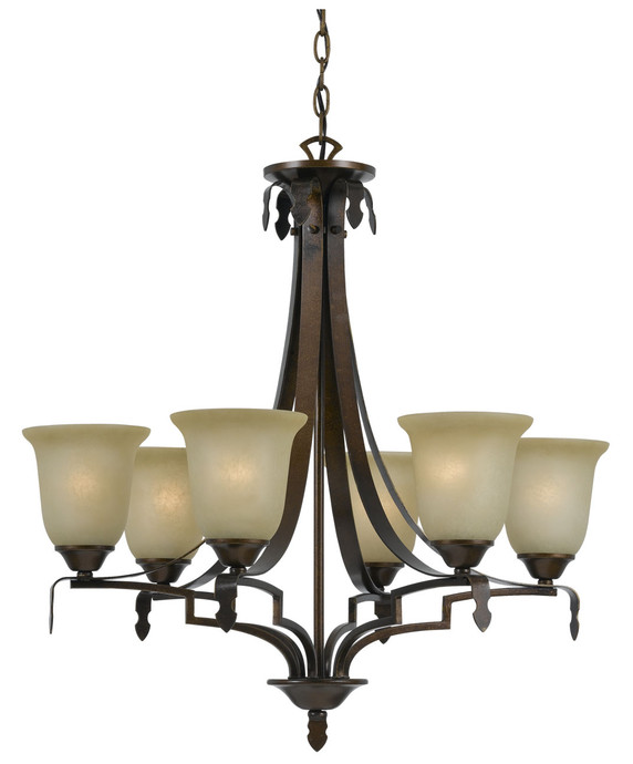 Mid. Chandeliers Glass Up by Cal Lighting ( 225 | FX-3506/6 Dabois ) 