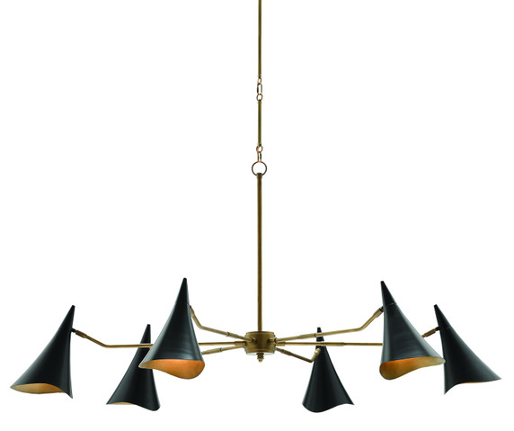 Large Chandeliers Metal Shade by Currey and Company ( 142 | 9000-0311 Library Collection ) 