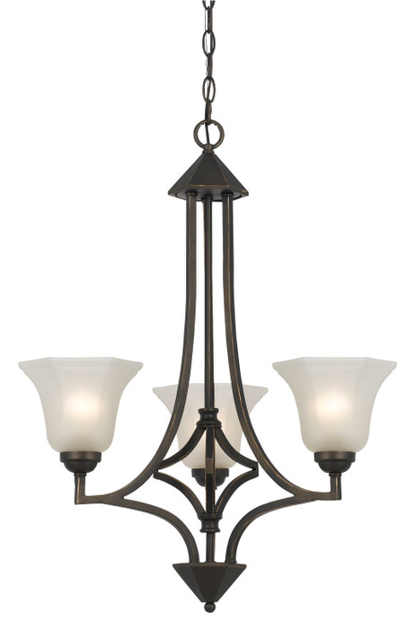 Mini Chandeliers Glass Shade by Cal Lighting ( 225 | FX-3551/3 METAL ) 