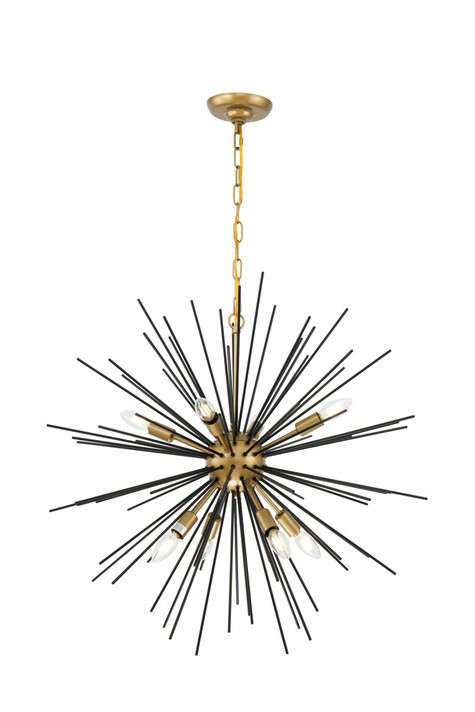 Pendants Starburst by Elegant Lighting ( 173 | LD5038D30BK Timber ) 