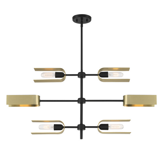 Mid. Chandeliers Starburst by Designers Fountain ( 43 | D263M-IS-MB U Turn ) 