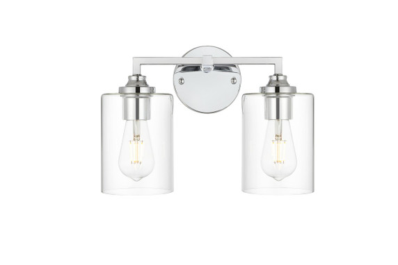 Bathroom Fixtures Two Lights by Elegant Lighting ( 173 | LD7315W14CH Mayson ) 