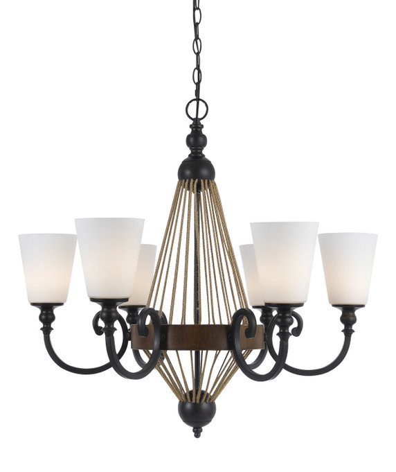 Mid. Chandeliers Glass Up by Cal Lighting ( 225 | FX-3563/6 MONTICELLO ) 