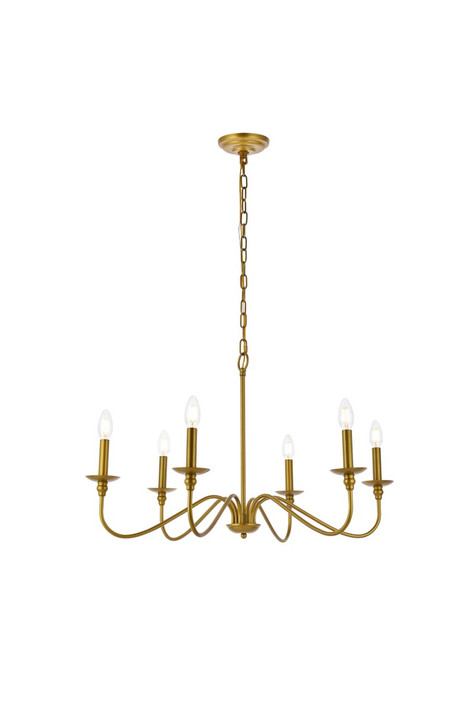 Mid. Chandeliers Candle by Elegant Lighting ( 173 | LD5056D30BR Rohan ) 
