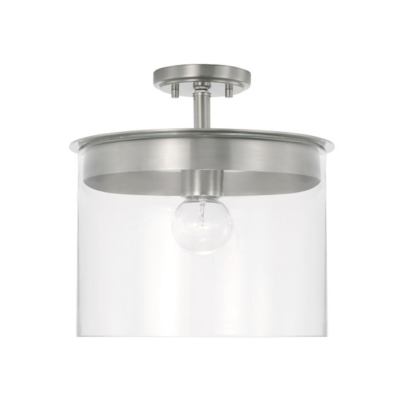 Semi-Flush Mts. Drum Shade by Capital Lighting ( 65 | 246812BN Mason ) 