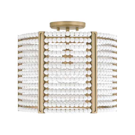 Semi-Flush Mts. Drum Shade by Capital Lighting ( 65 | 247111AP Brynn ) 