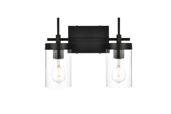 Bathroom Fixtures Two Lights by Elegant Lighting ( 173 | LD7319W14BLK Benny ) 