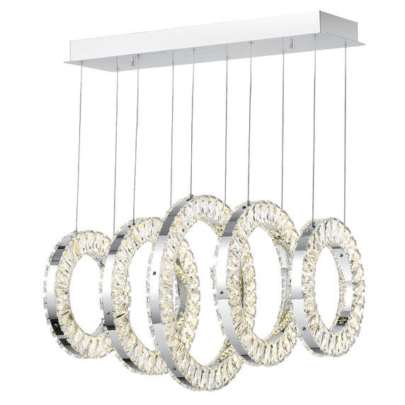 Linear/Island 4 Light + by CWI Lighting ( 401 | 1046P26-5-601-RC Celina ) 