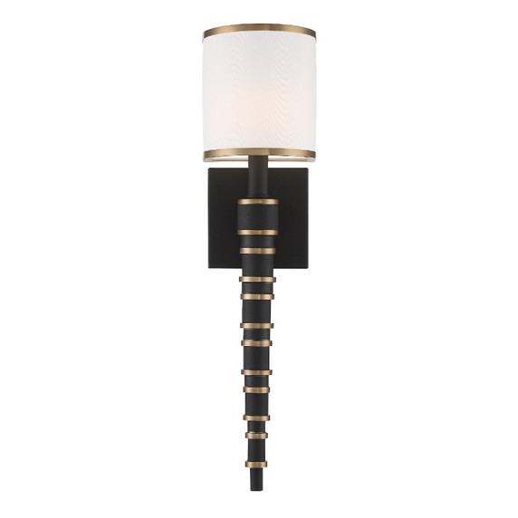 Sconces Single Candle by Crystorama ( 60 | SLO-A3601-VG-BF Sloane ) 
