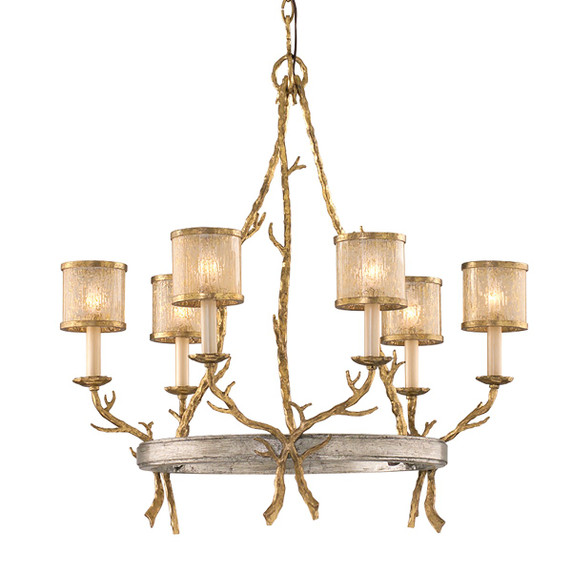 Mid. Chandeliers Glass Up by Corbett Lighting ( 68 | 66-06-VGL/SSL Parc Royale ) 