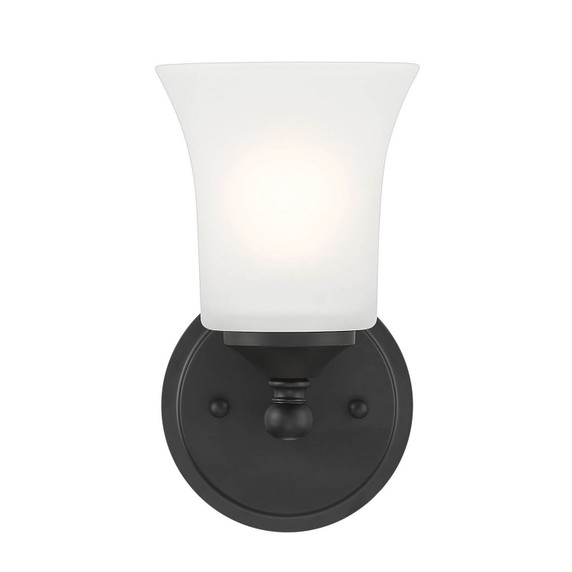 Sconces Single Glass by Designers Fountain ( 43 | D278M-WS-MB Bronson ) 
